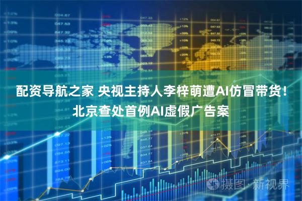 配资导航之家 央视主持人李梓萌遭AI仿冒带货！北京查处首例AI虚假广告案