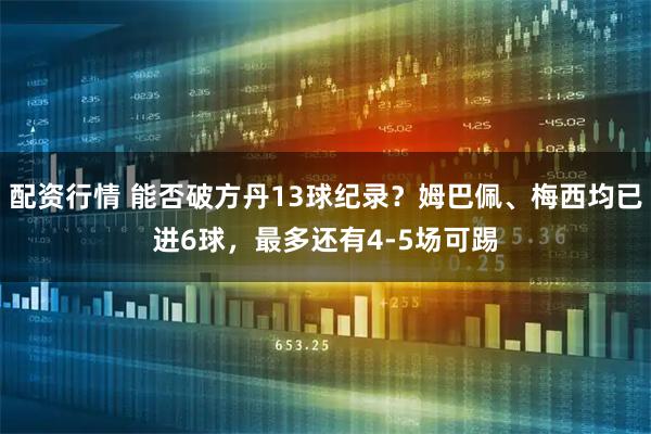 配资行情 能否破方丹13球纪录？姆巴佩、梅西均已进6球，最多还有4-5场可踢